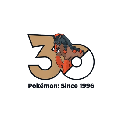 Pokémon 0750 重泥挽马 30th anniversary logo