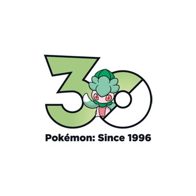 Pokémon 0753 伪螳草 30th anniversary logo