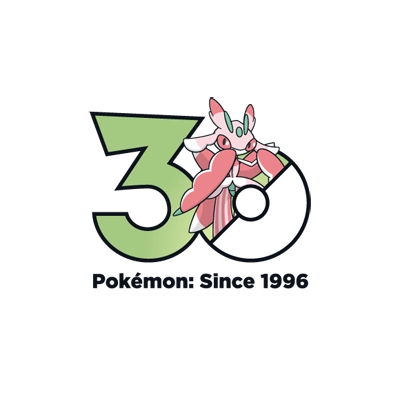 Pokémon 0754 图腾兰螳花 30th anniversary logo