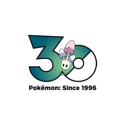 Pokémon 0755 睡睡菇 30th anniversary logo