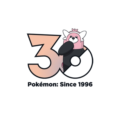 Pokémon 0760 穿着熊 30th anniversary logo