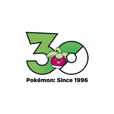 Pokémon 0761 甜竹竹 30th anniversary logo