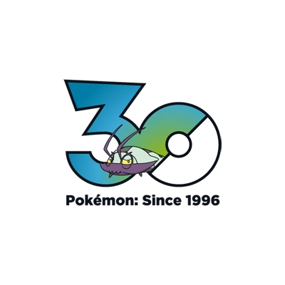 Pokémon 0767 胆小虫 30th anniversary logo