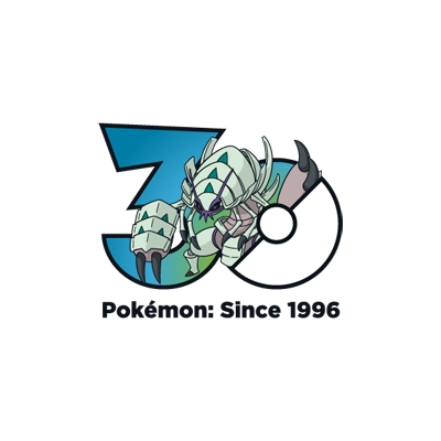 Pokémon 0768 具甲武者 30th anniversary logo