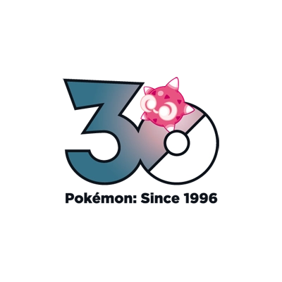 Pokémon 0774 小陨星 30th anniversary logo