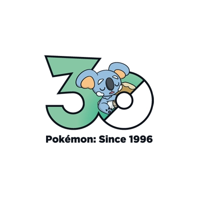 Pokémon 0775 树枕尾熊 30th anniversary logo