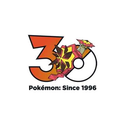 Pokémon 0776 爆焰龟兽 30th anniversary logo