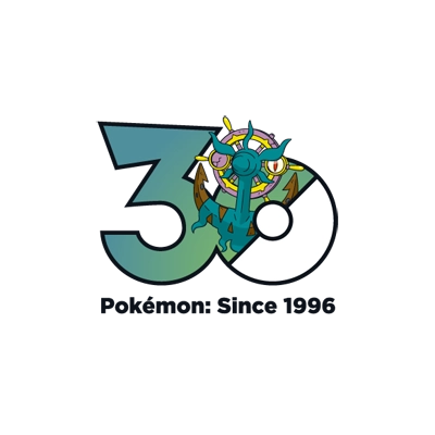 Pokémon 0781 破破舵轮 30th anniversary logo