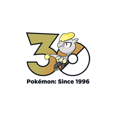 Pokémon 0782 心鳞宝 30th anniversary logo