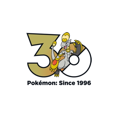 Pokémon 0783 鳞甲龙 30th anniversary logo