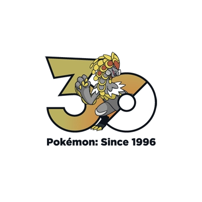 Pokémon 0784 图腾杖尾鳞甲龙 30th anniversary logo