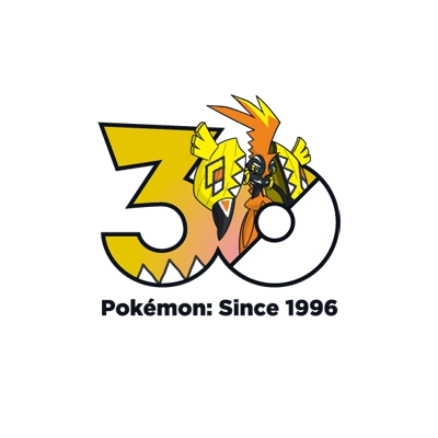 Pokémon 0785 卡璞・鸣鸣 30th anniversary logo