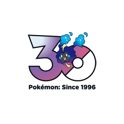 Pokémon 0789 科斯莫古 30th anniversary logo