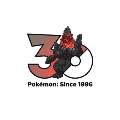 Pokémon 0839 巨炭山 30th anniversary logo