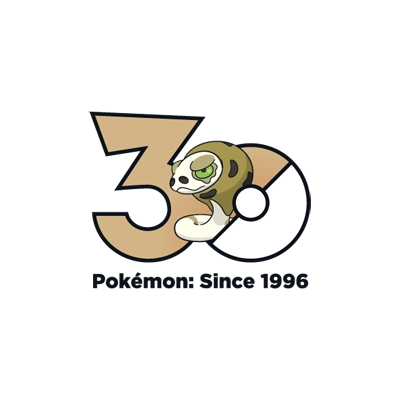 Pokémon 0843 沙包蛇 30th anniversary logo