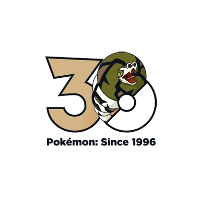 Pokémon 0844 沙螺蟒 30th anniversary logo