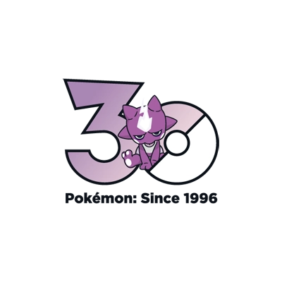 Pokémon 0848 毒电婴 30th anniversary logo