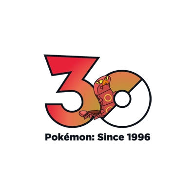 Pokémon 0850 烧火蚣 30th anniversary logo