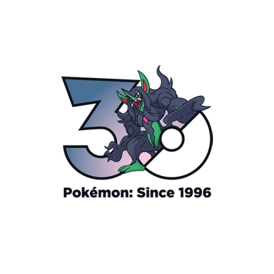 Pokémon 0861 长毛巨魔 30th anniversary logo
