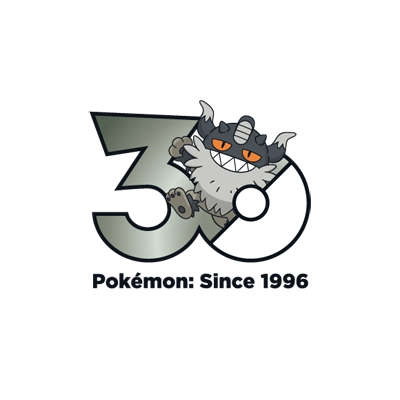Pokémon 0863 喵头目 30th anniversary logo