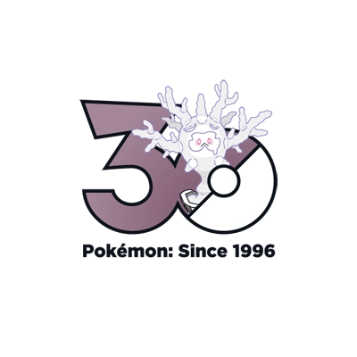 Pokémon 0864 魔灵珊瑚 30th anniversary logo
