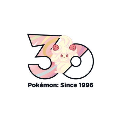 Pokémon 0869 霜奶仙 30th anniversary logo