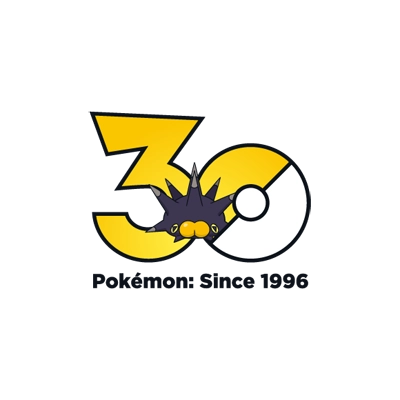Pokémon 0871 啪嚓海胆 30th anniversary logo
