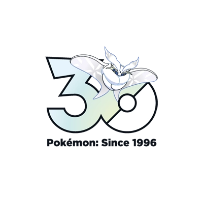 Pokémon 0873 雪绒蛾 30th anniversary logo