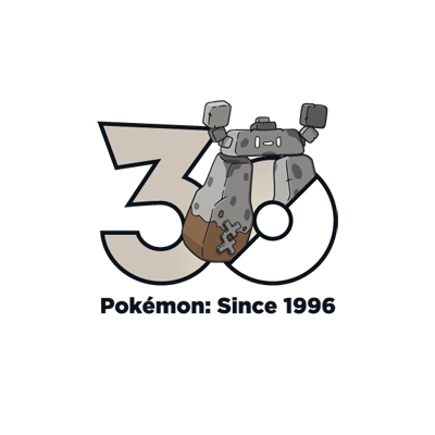 Pokémon 0874 巨石丁 30th anniversary logo