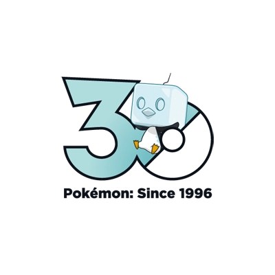 Pokémon 0875 冰砌鹅 30th anniversary logo