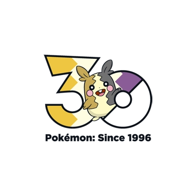 Pokémon 0877 莫鲁贝可 30th anniversary logo