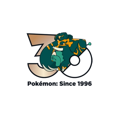 Pokémon 0879 大王铜象 30th anniversary logo