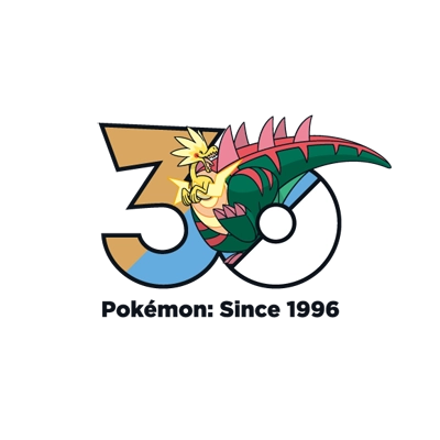 Pokémon 0880 雷鸟龙 30th anniversary logo