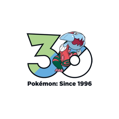 Pokémon 0882 鳃鱼龙 30th anniversary logo