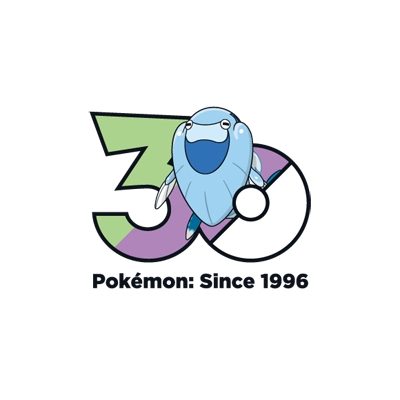 Pokémon 0883 鳃鱼海兽 30th anniversary logo