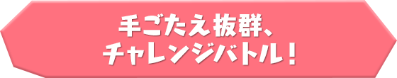 手ごたえ抜群、チャレンジバトル！