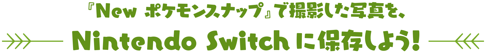 『New ポケモンスナップ』で撮影した写真を、Nintendo Switchに保存しよう！
