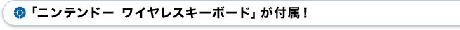 「ニンテンドー ワイヤレスキーボード」が付属！